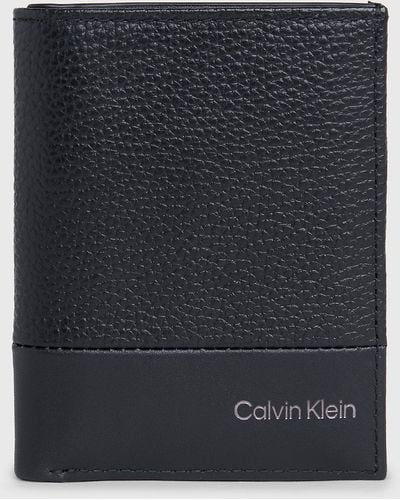 Calvin Klein Leather Rfid Slimfold Wallet - Black