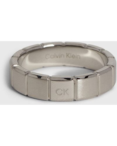 Calvin Klein Ring - Minimalistic Squares - Grey