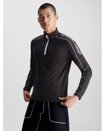 Calvin Klein Haut de survêtement avec quart de zip - Noir