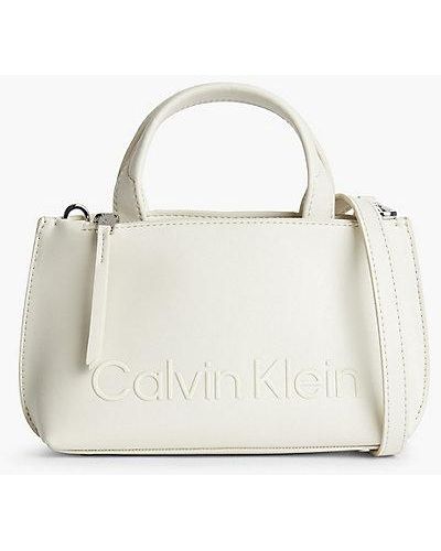 Calvin Klein Gerecyclede Mini Tote Bag - Wit