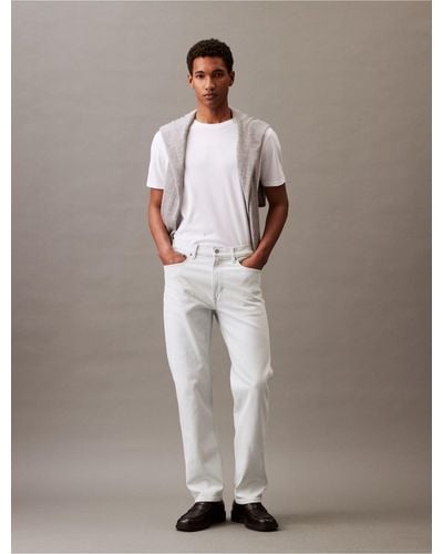 Calvin Klein Standard Straight Fit Jeans - Gray
