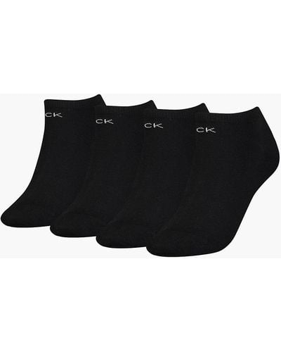 Calvin Klein 4 Pack Ankle Socks - - Black - Women - One Size - Noir