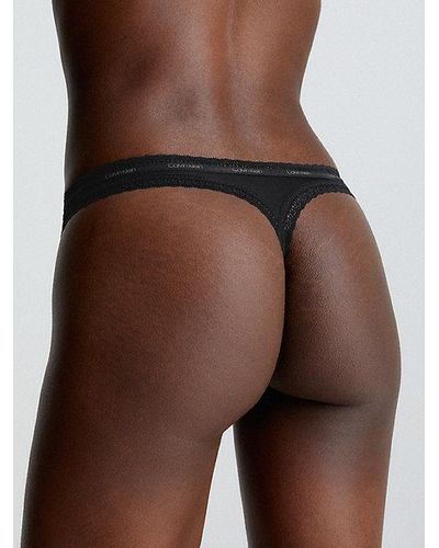 Calvin Klein Tanga - Bottoms Up - Negro