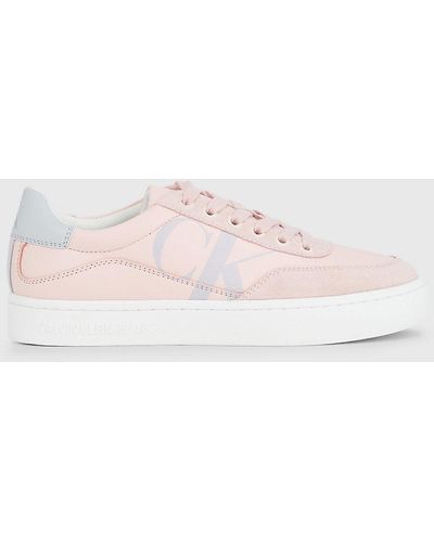 Calvin Klein Leather Trainers - Pink
