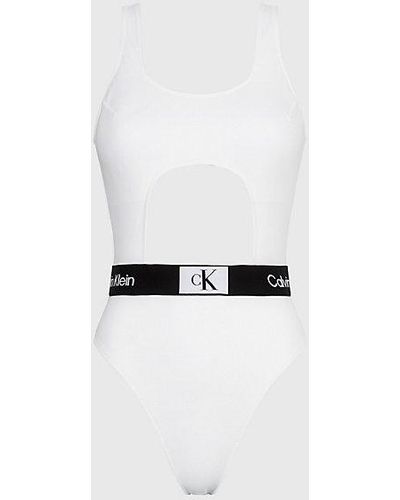 Calvin Klein Bañador con abertura - CK96 - Blanco