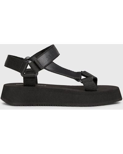 Calvin Klein Webbing Sandals - Black