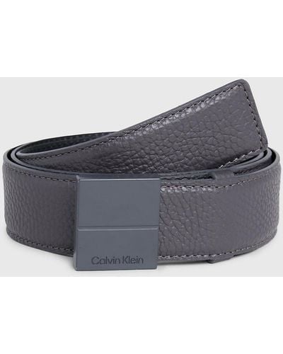 Calvin Klein Leather Belt - Grey