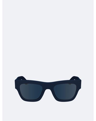 Calvin Klein Naturals Modified Rectangle Sunglasses - Blue