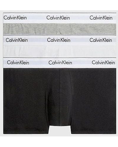 Calvin Klein 3 Pack Trunks - Modern Cotton - - Multi - Men - S - Wit