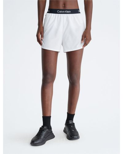 Calvin Klein Performance Logo Tape Shorts - White