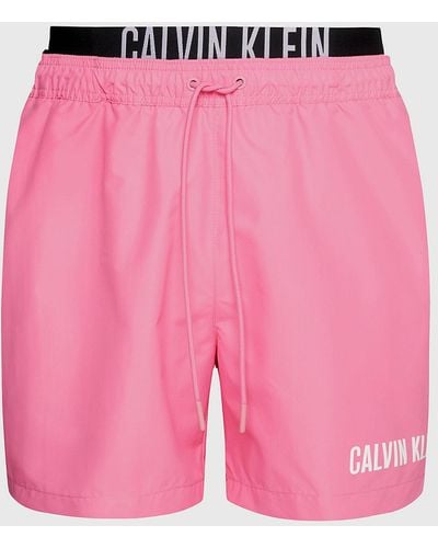 Calvin Klein Short de bain avec double ceinture - Intense Power - Rose
