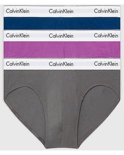Calvin Klein 3-pack Slips - Modern Cotton - Grijs