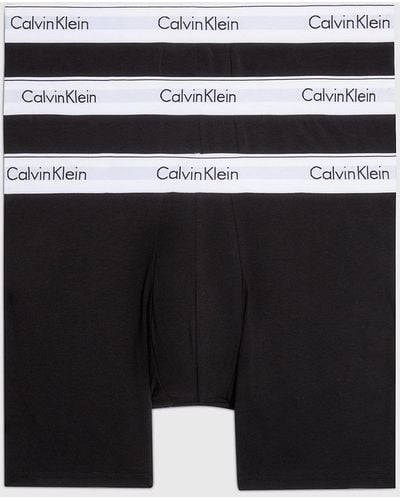 Calvin Klein Lot de 3 boxers longs - Modern Cotton - Noir