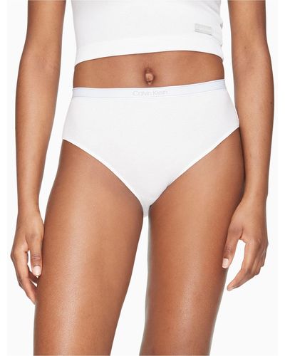 Calvin Klein Pure Ribbed High Waist Bikini - White