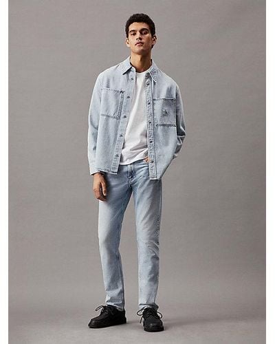 Calvin Klein Authentische Straight Jeans - Blau