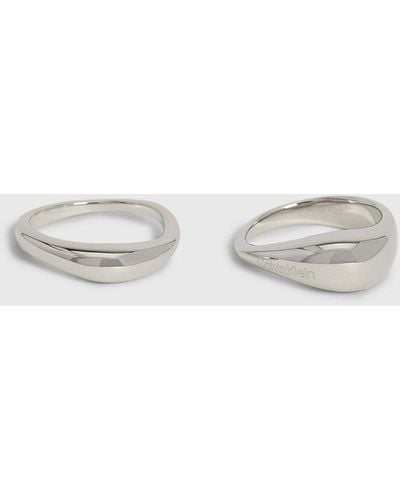 Calvin Klein Ring - Elongated Drops - Metallic