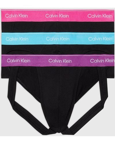 Calvin Klein 3 Pack Trunks, Briefs And Jock Strap - Pride - White
