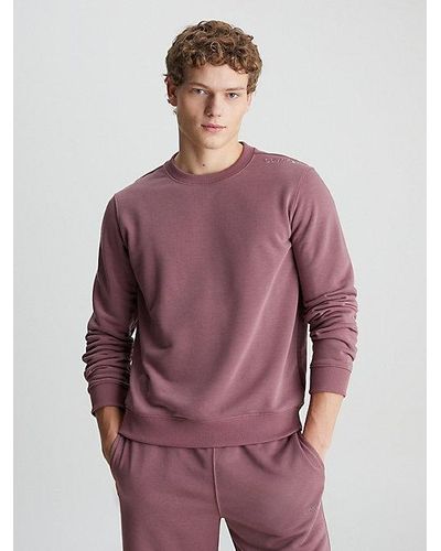 Calvin Klein Sweatshirt Van Badstof - Paars