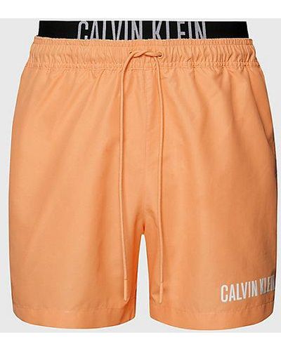 Calvin Klein Zwemshort Met Dubbele Tailleband - Intense Power - Oranje