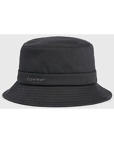Calvin Klein Canvas Bucket Hat - Zwart