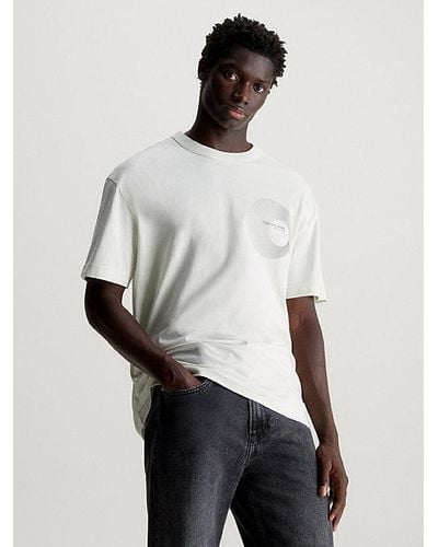 Calvin Klein Relaxed T-shirt Met Grafisch Logo - Wit