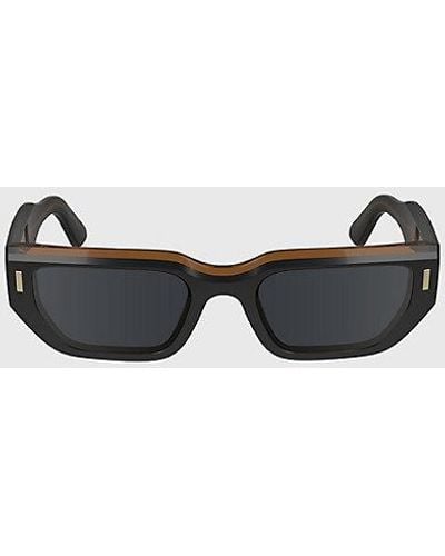 Calvin Klein Aangepaste Rechthoekige Zonnebril Ck24500s - Zwart