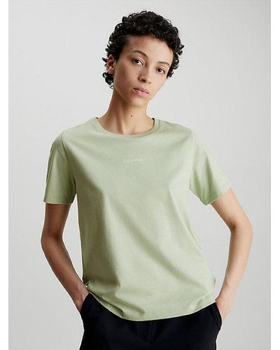 Calvin Klein Camiseta de algodón con logo pequeño - Gris