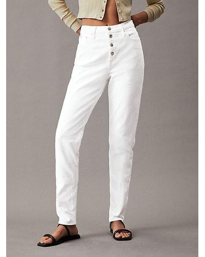 Calvin Klein Mom Jeans - Weiß