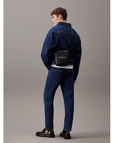 Calvin Klein Reporter-Bag mit Logo - Blau