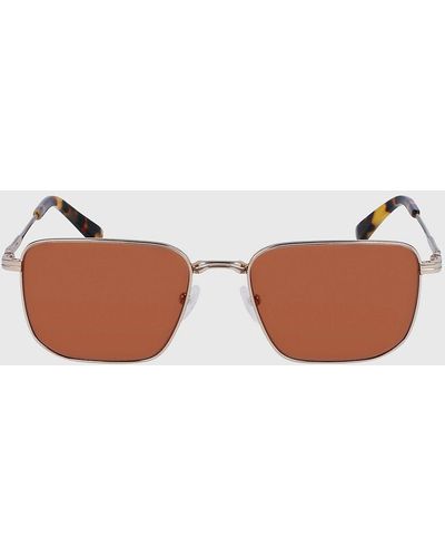 Calvin Klein Rectangle Sunglasses Ck23101s - Brown