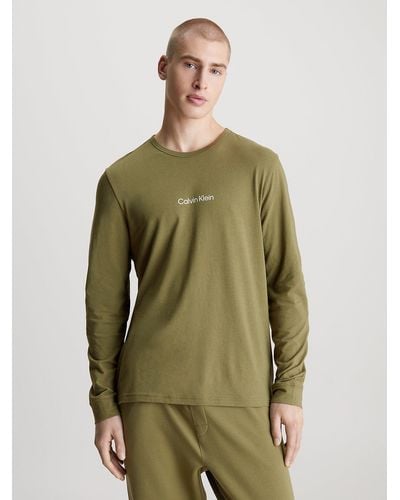 Calvin Klein T-shirt d'intérieur à manches longues - Modern Structure - Vert