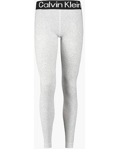 Calvin Klein Leggings con logo - Gris