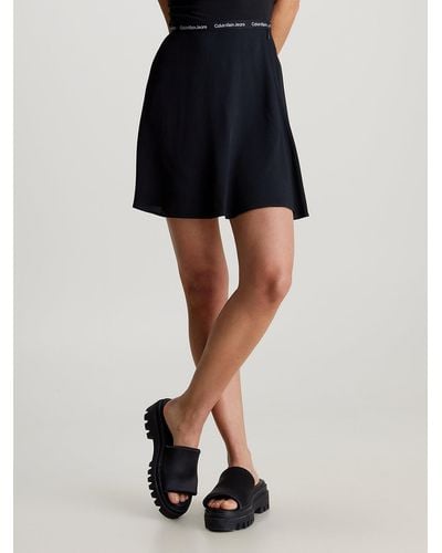 Calvin Klein Mini-jupe avec Logo Tape - Noir