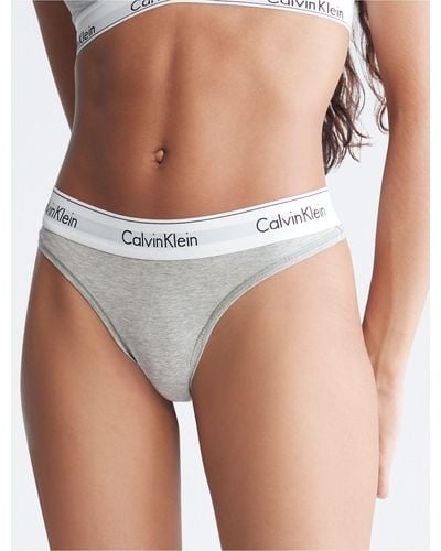 Calvin Klein Modern Cotton Thong - Gray