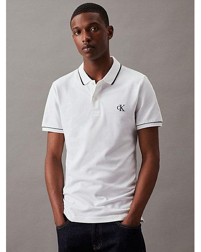 Calvin Klein Slim Polo - Wit