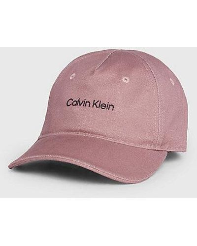 Calvin Klein Logo-Kappe aus Twill - Pink