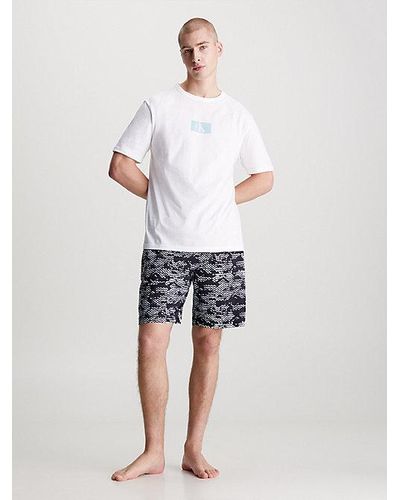 Calvin Klein Conjunto de shorts de pijama - CK96 - Blanco