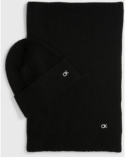Calvin Klein Coffret cadeau écharpe et bonnet - Noir