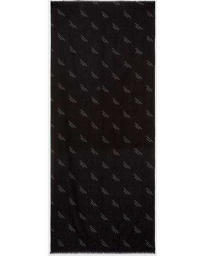 Calvin Klein Écharpe avec logo - Noir