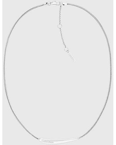 Calvin Klein Ketting - Elongated Drops - Wit