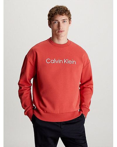 Calvin Klein Sweatshirt Met Logo - Rood