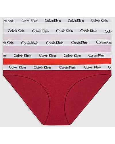 Calvin Klein 5er-Pack Slips - Carousel - Rot