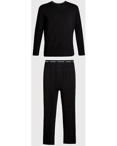 Calvin Klein Pyjama-Set in Übergröße - Cotton Stretch - Schwarz
