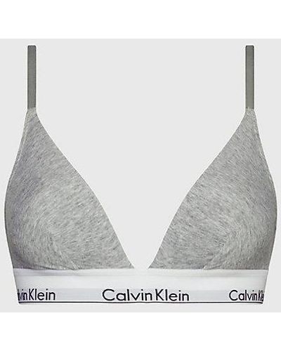 Calvin Klein Triangelbeha Met Stretch - Grijs