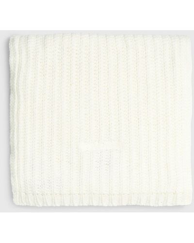 Calvin Klein Écharpe en mélange de coton-laine - Neutre