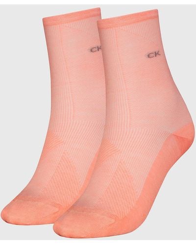 Calvin Klein 2 Pack Crew Socks - Pink