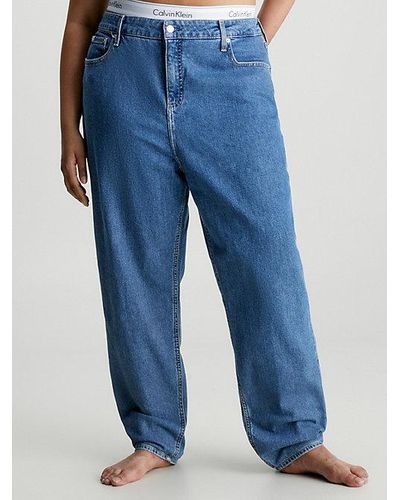 Calvin Klein Mom Jeans de talla grande - Azul