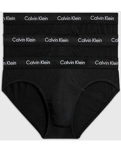 Calvin Klein Hip Brief 3Pk para Hombre - Negro