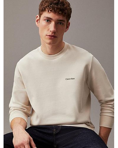 Calvin Klein Katoenen Sweatshirt - Naturel
