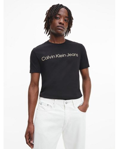 Calvin Klein Slim Logo T-shirt - Blue